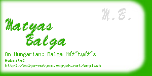 matyas balga business card